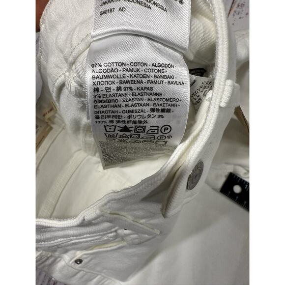 Levi 721 Jeans Women Size 0 (W25) High Rise Skinny Stretch Distressed White NWT - Picture 7 of 8